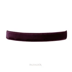 colar choker veludo fucsia ródio branco