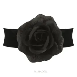 choker rosa fita musseline de seda 30mm