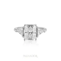 anel moissanite prata 925  3 quilates