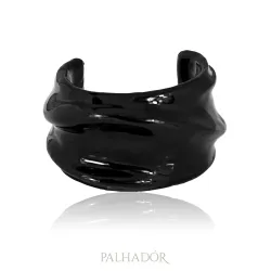 bracelete ondas spfw esmaltado black