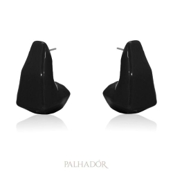 brinco gota facetado spfw esmaltado black