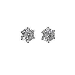 brinco solitário moissanite