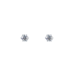brinco solitário moissanite