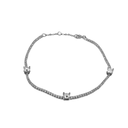 pulseira rivieira moissanite
