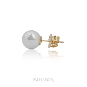 brinco pérola earcuff aro ouro