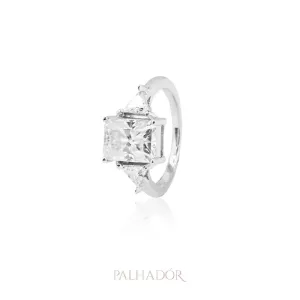 anel moissanite prata 925  3 quilates