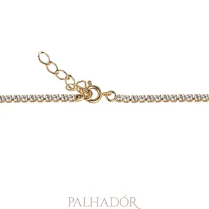 choker riviera 3mm  com extensor ouro