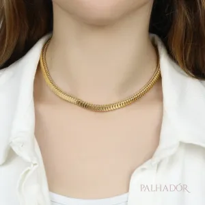 choker escamada ouro