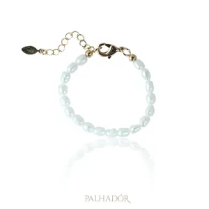 pulseira pérola grão de arroz (infantil)