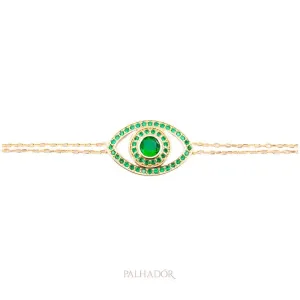 pulseira olho grego cravejado em zircônias 