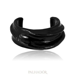 bracelete ondas spfw esmaltado black