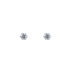 brinco solitário moissanite