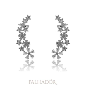 brinco earcuff jordana g ródio branco