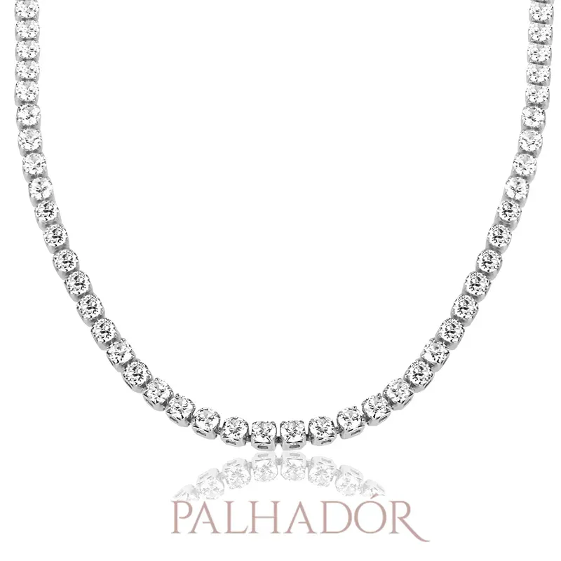 PULSEIRA RIVIERA INFANTIL 1,5 MM RÓDIO BRANCO