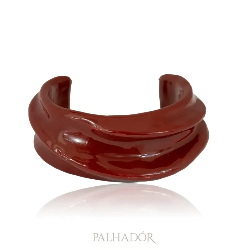 BRACELETE ONDAS SPFW ESMALTADO MARSALA M