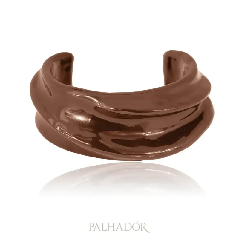 BRACELETE ONDAS SPFW ESMALTADO MOCHA