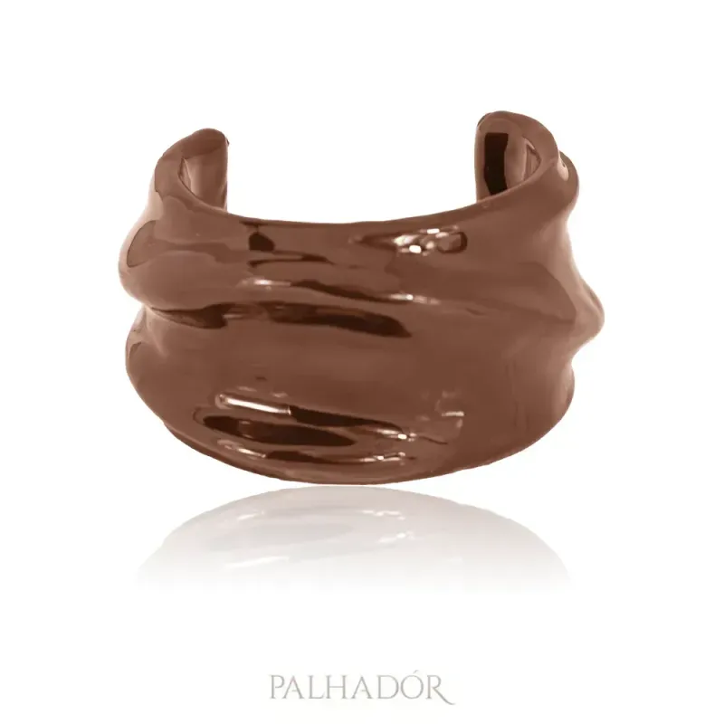 BRACELETE ONDAS SPFW ESMALTADO MOCHA