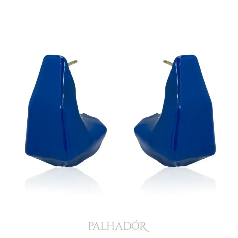 BRINCO GOTA FACETADO SPFW ESMALTADO SIGNATURE BLUE