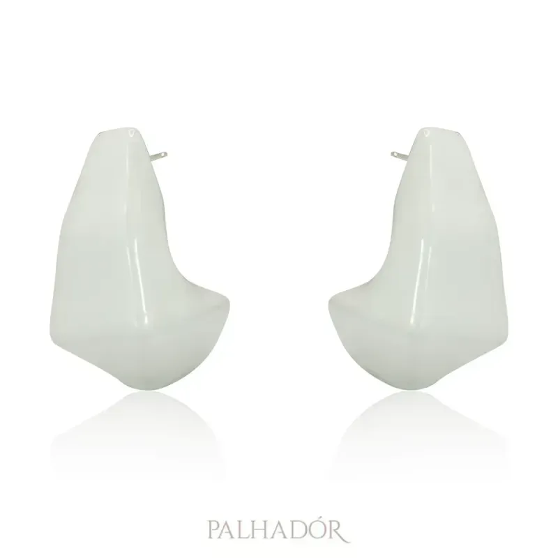 BRINCO GOTA FACETADO SPFW ESMALTADO WHITE