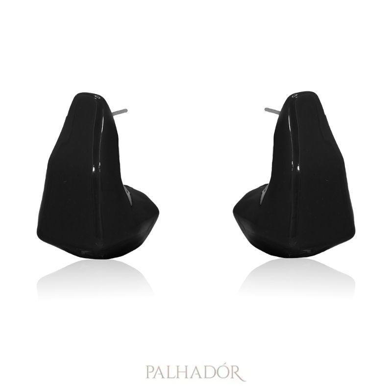 BRINCO GOTA FACETADO SPFW ESMALTADO BLACK