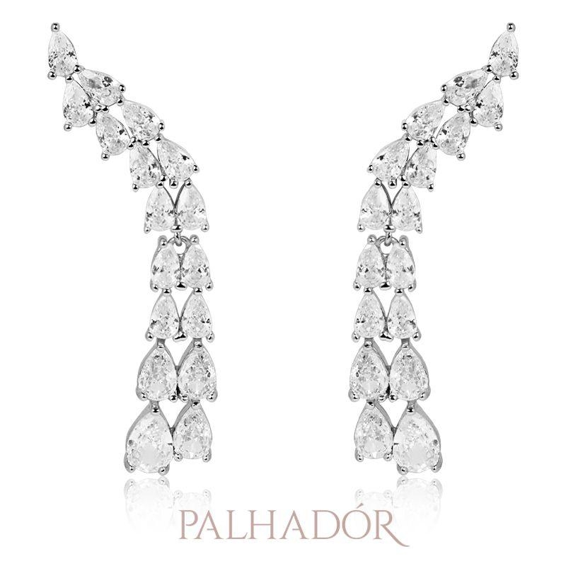 BRINCO GOTA CASCATA RÓDIO BRANCO BRINCO GOTA CASCATA RÓDIO BRANCO