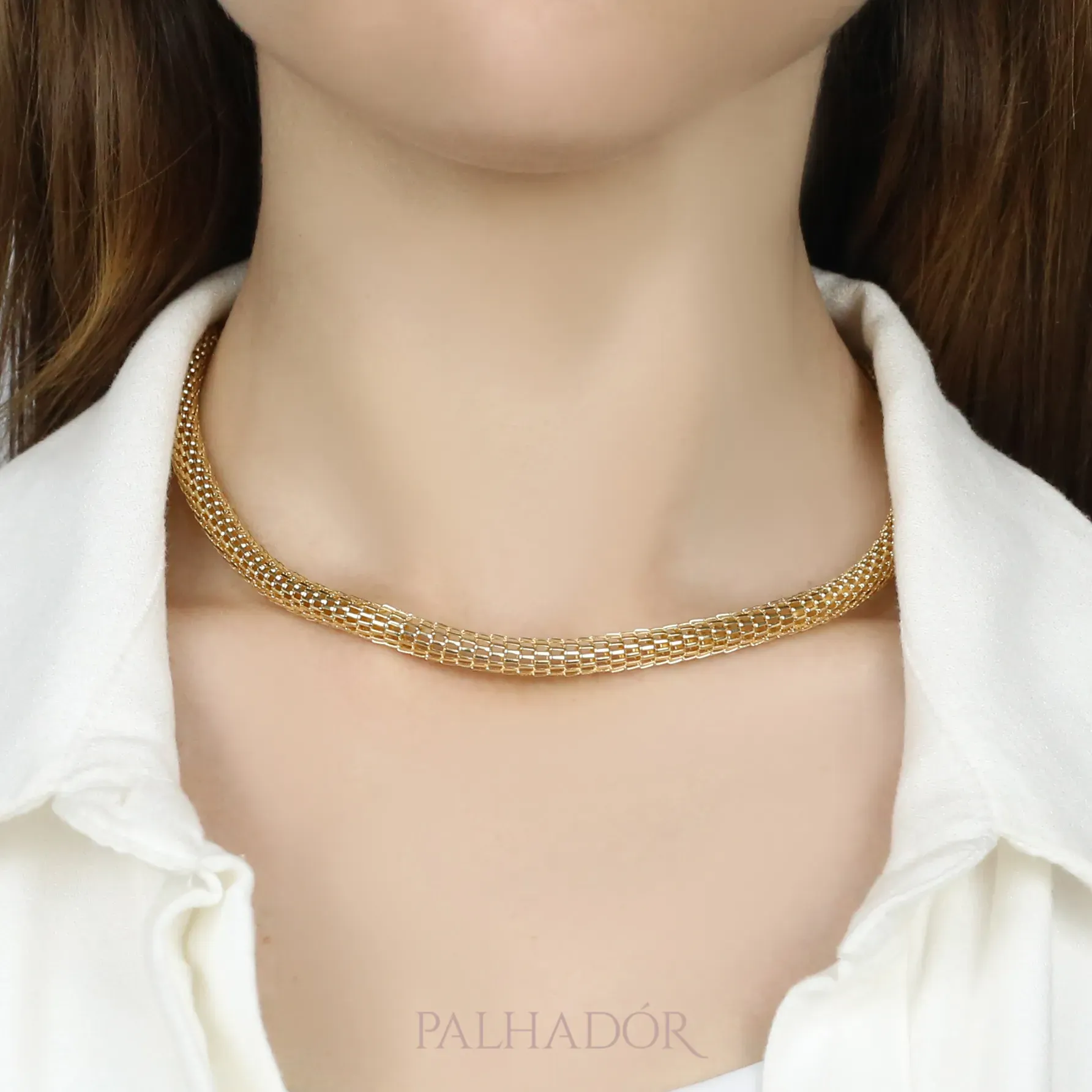 CHOKER CORRENTE OCA 6,0 mm OURO