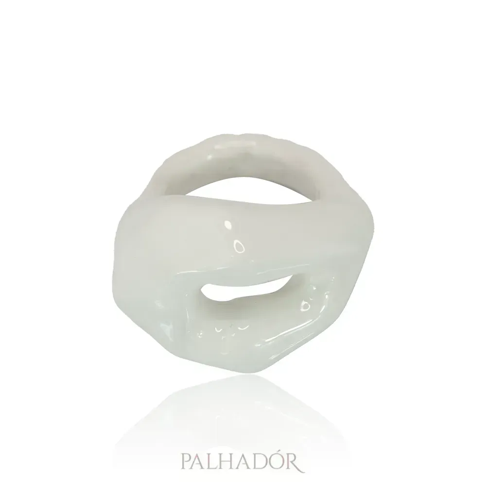 ANEL FACETADO SPFW ESMALTADO WHITE