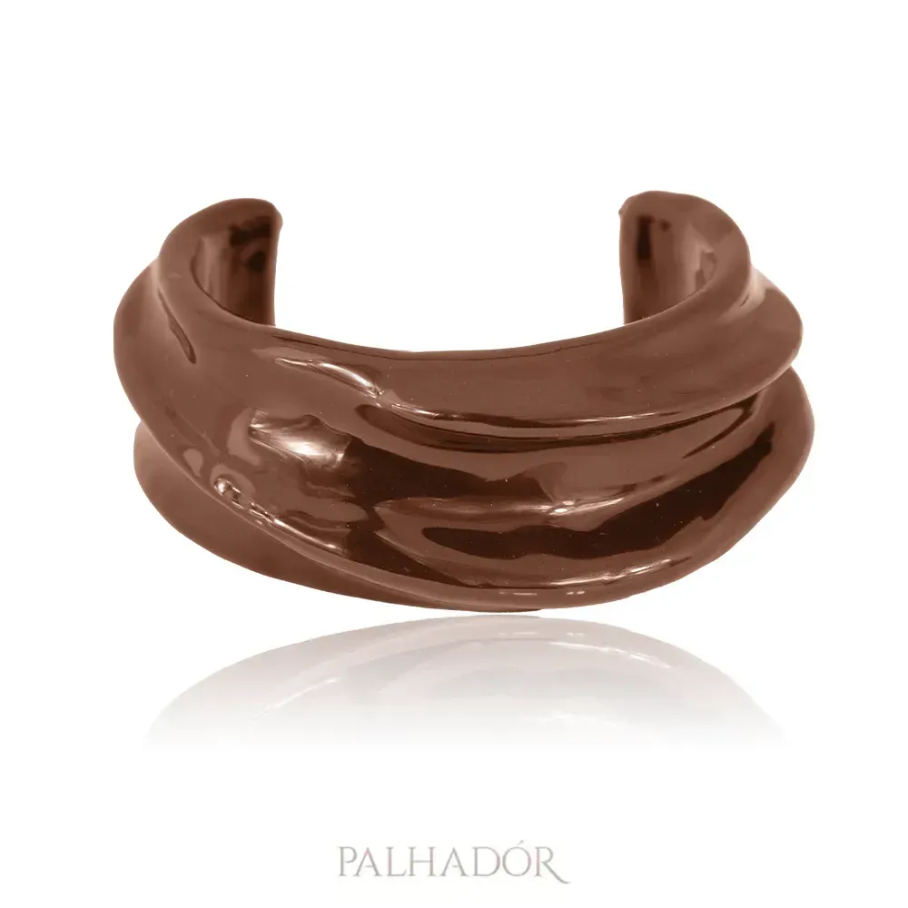 BRACELETE ONDAS SPFW ESMALTADO MOCHA