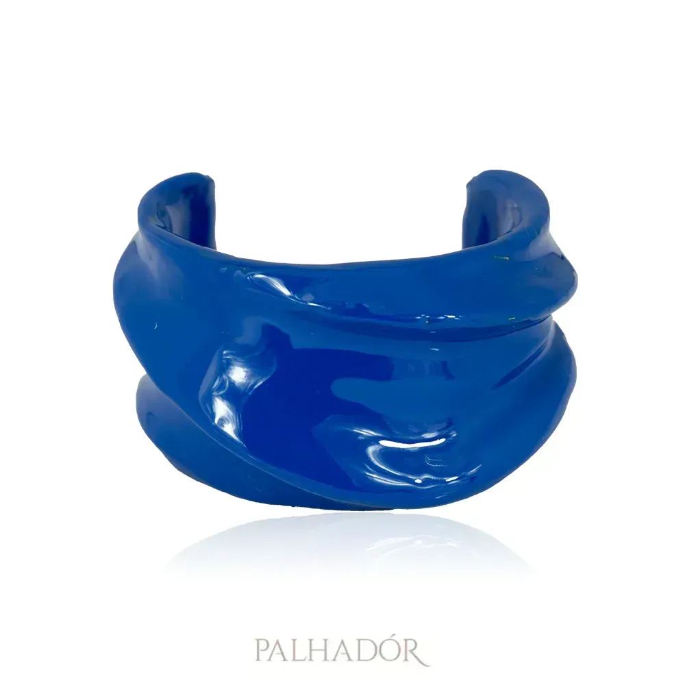 BRACELETE ONDAS SPFW ESMALTADO SIGNATURE BLUE