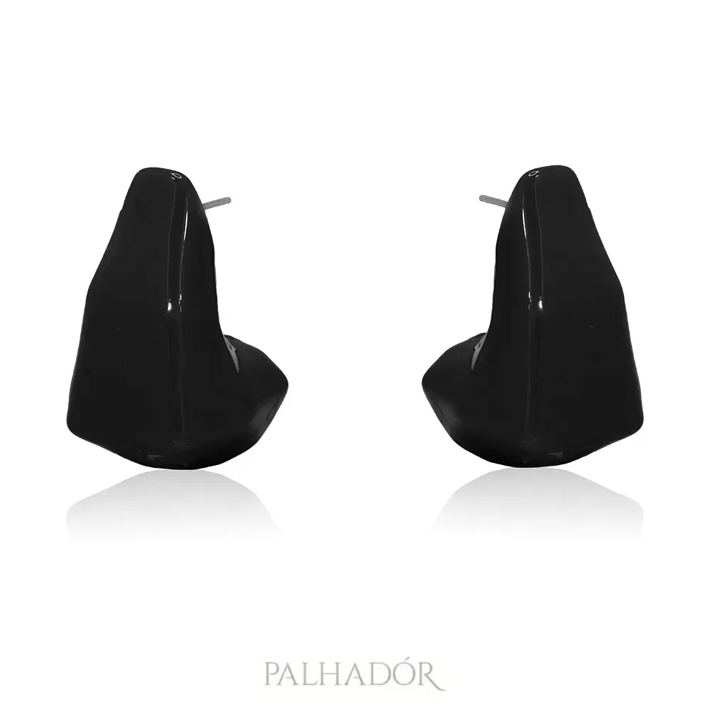 BRINCO GOTA FACETADO SPFW ESMALTADO BLACK