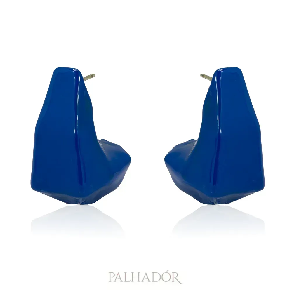 BRINCO GOTA FACETADO SPFW ESMALTADO SIGNATURE BLUE