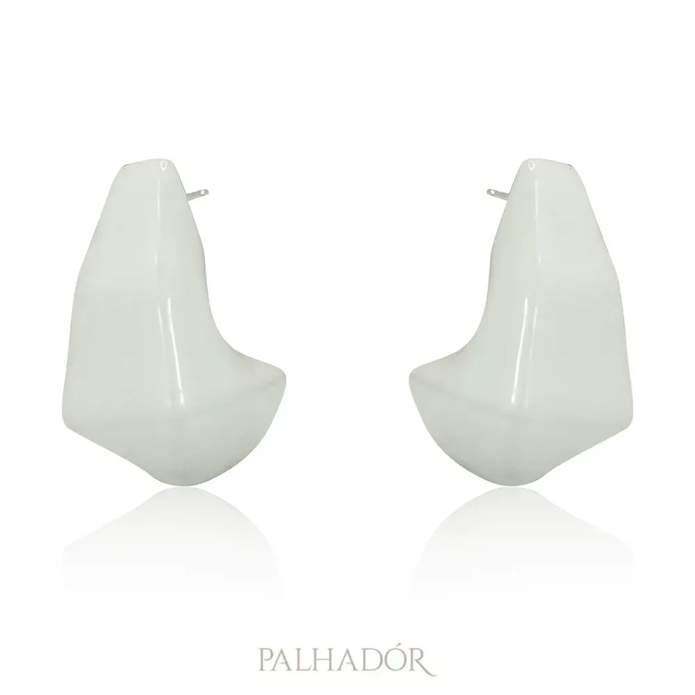 BRINCO GOTA FACETADO SPFW ESMALTADO WHITE